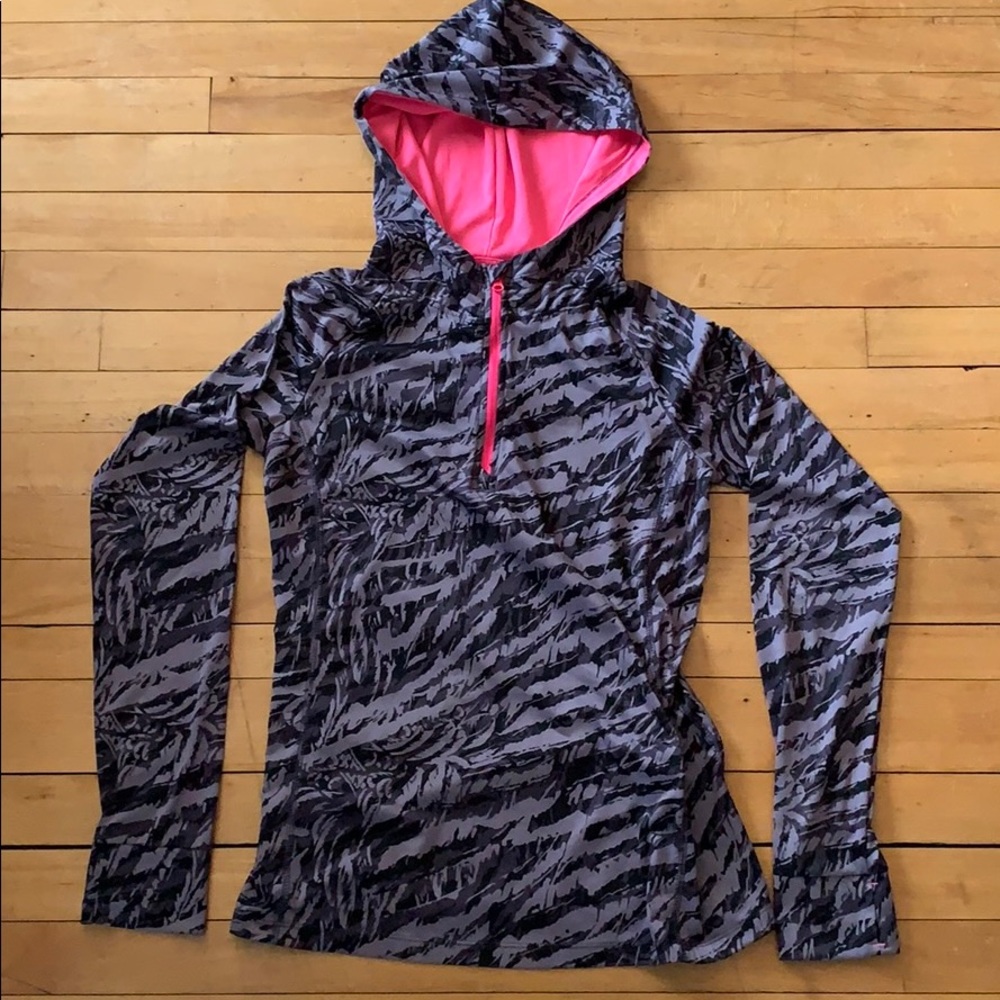 Purple Abstract Athletic Quarter Zip